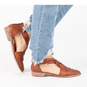 Free People Wanderlust Brown Flats Sz 40/ size US 9/9.5